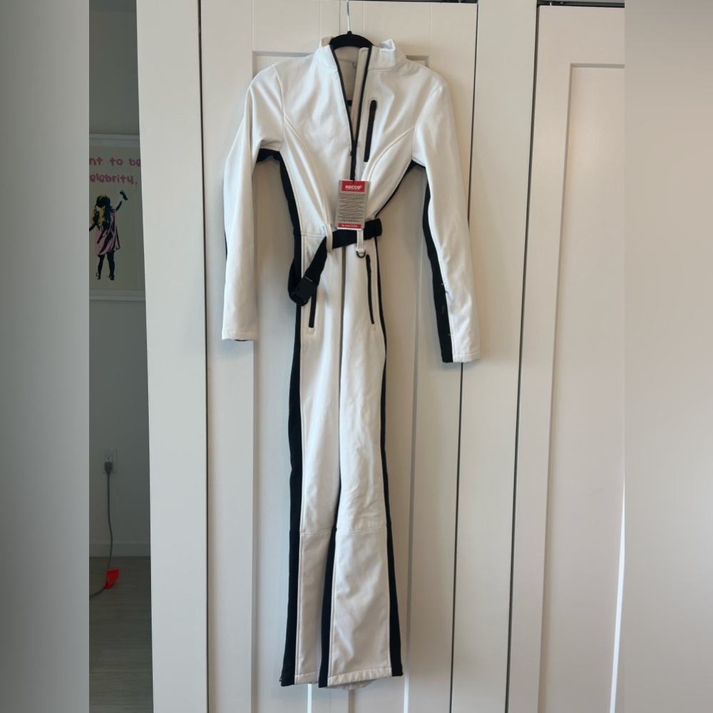 Zara White and Black Ski Jacket